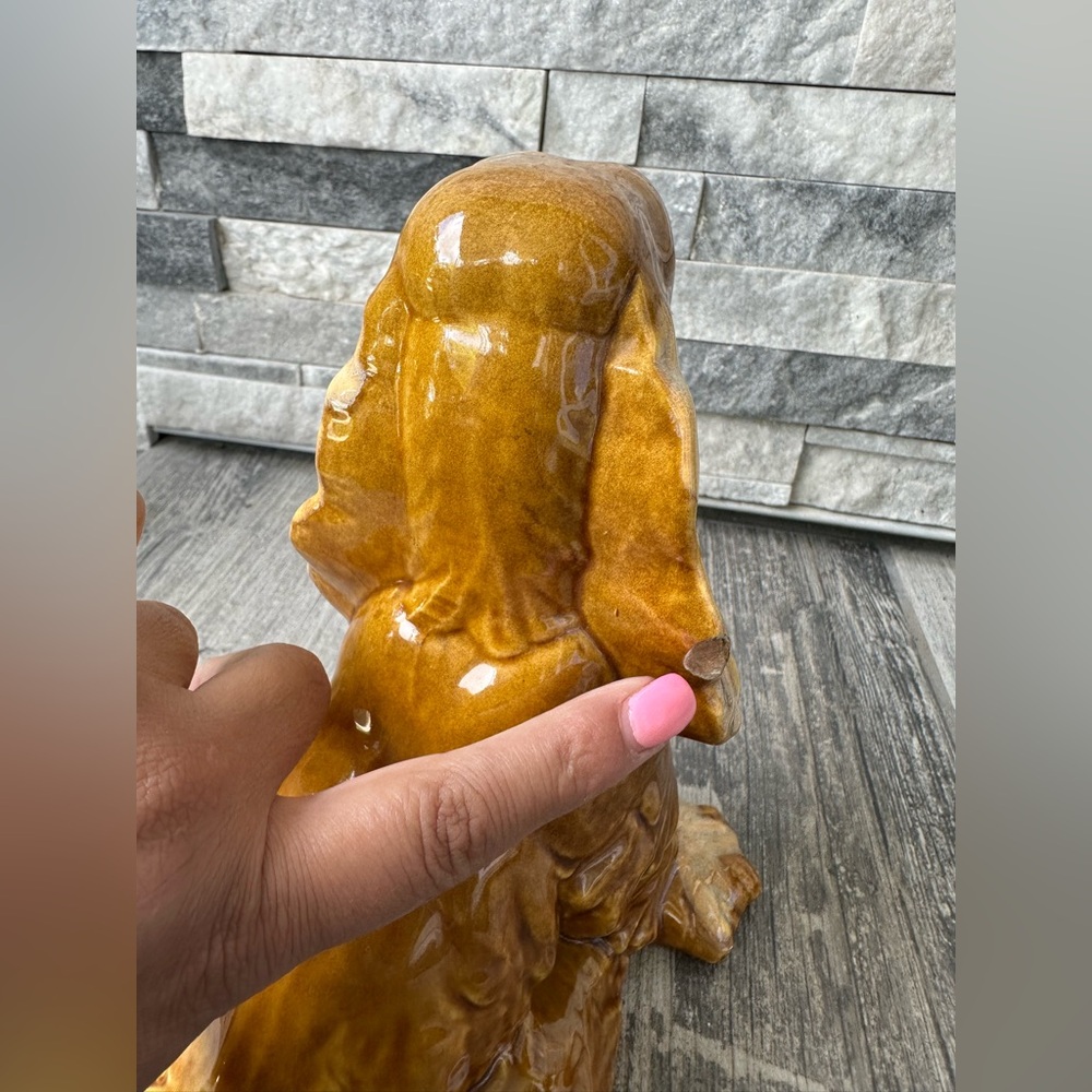 Blonde Cocker Spaniel Life Like Ceramic Sitting Dog  Figurine 9” Royal Haegee? - Picture 13 of 17